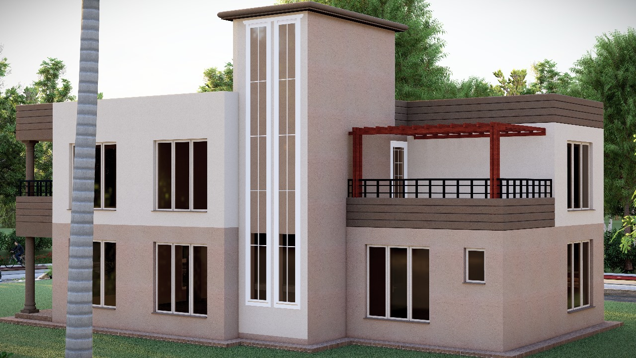 Modern Flat Roof House Design